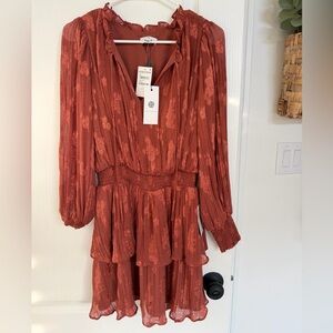 Socialite Terracotta Long Sleeve Dress